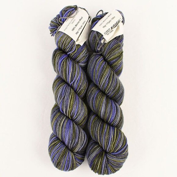 Koigu Other - Koigu KPPPM Merino Wool Yarn 2 Skeins Hand Painted P902 Green Periwinkle